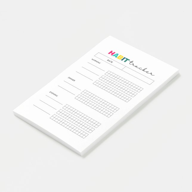 Notas Post-it® Diario de planificación de seguimiento de hábitos (En perspectiva)
