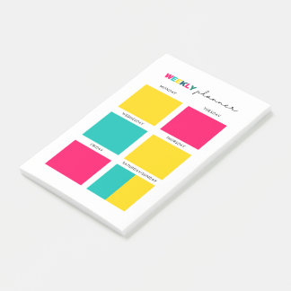 Notas Post-it® Diario de planificación semanal