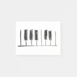 Notas Post-it® Dibujo a mano de llaves de piano Mínimo Música