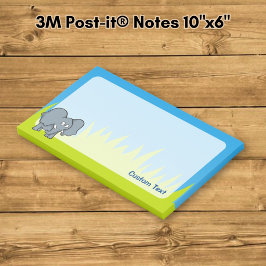 Notas Post-it® Dibujo animado de elefante gris