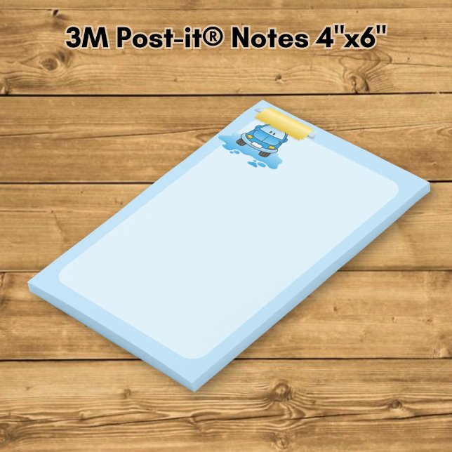 Notas Post-it® Dibujo animado de lavado de coches (Subido por el creador)