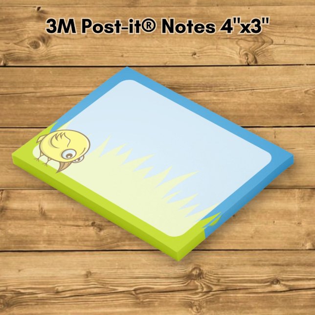 Notas Post-it® Dibujo animado de pájaro amarillo (Subido por el creador)