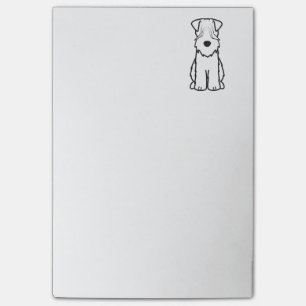 Notas Post-it® Dibujo animado de trigo del perro de Softcoated