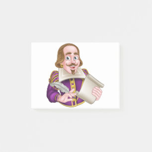 Notas Post-it® Dibujo animado de William Shakespeare