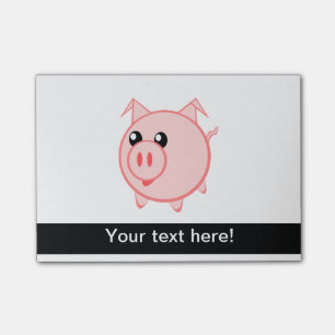 Notas Post-it® Dibujo animado del cerdo