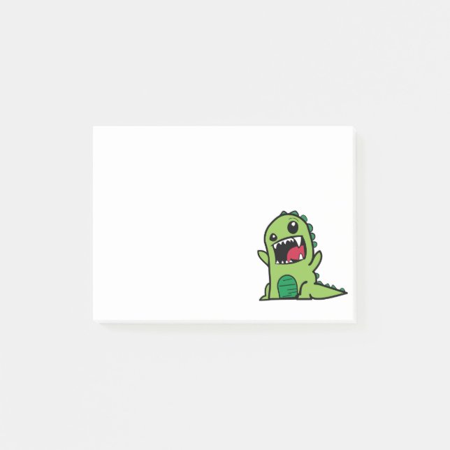 Notas Post-it® Dibujo animado del dinosaurio del bebé (Anverso)