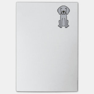 Notas Post-it® Dibujo animado del perro de Weimaraner
