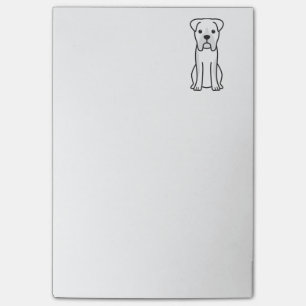 Notas Post-it® Dibujo animado del perro del boxeador de Bull