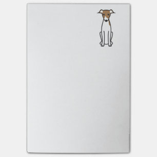 Notas Post-it® Dibujo animado del perro del galgo italiano
