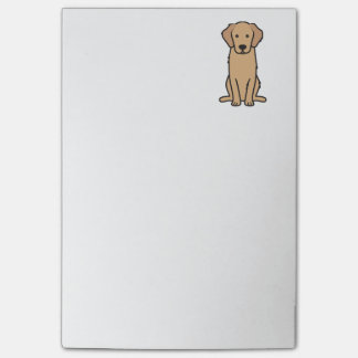 Notas Post-it® Dibujo animado del perro del golden retriever