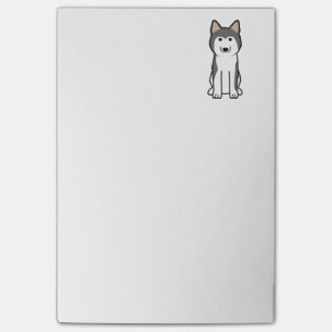 Notas Post-it® Dibujo animado del perro del husky siberiano