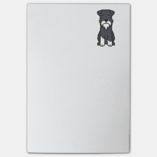 Notas Post-it® Dibujo animado del perro del Schnauzer miniatura