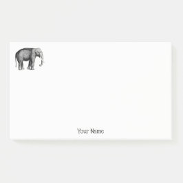 Notas Post-it® Dibujo Antiguo de Elefante