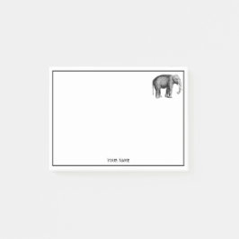 Notas Post-it® Dibujo Antiguo de Elefante