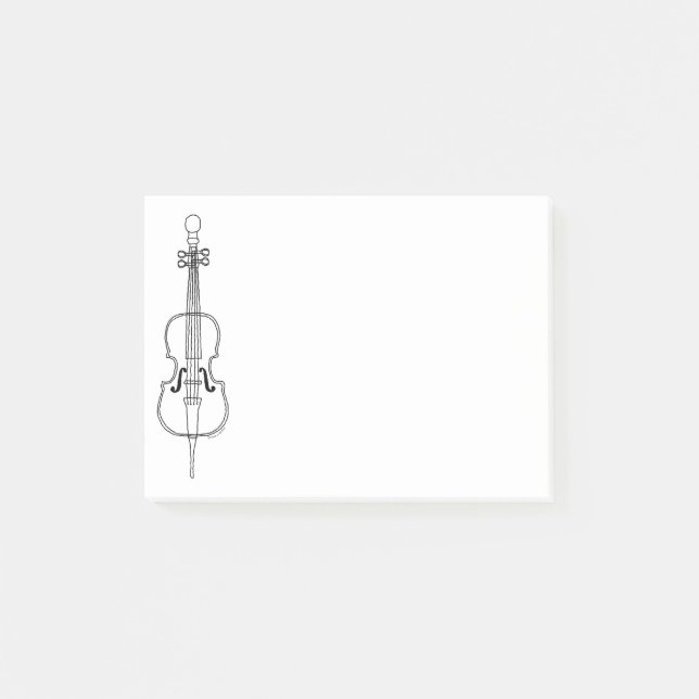 Notas Post-it® Dibujo de Cello (Anverso)