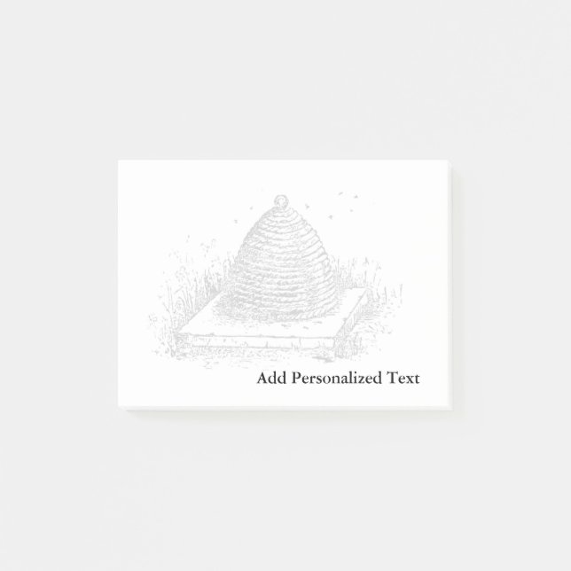 Notas Post-it® Dibujo de colmenas blancas y negras (Anverso)