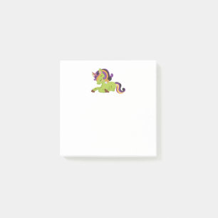 Notas Post-it® Dibujo de Halloween de Cute Frankenstein Unicorn