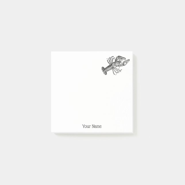 Notas Post-it® Dibujo de la langosta #1 (Anverso)