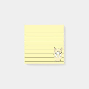 Notas Post-it® Dibujo de Llama Cuta Enrollado 3x3