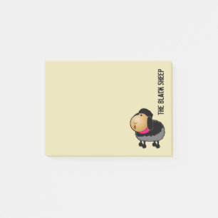 Notas Post-it® Dibujo de ovejas negras de Personalizado suave