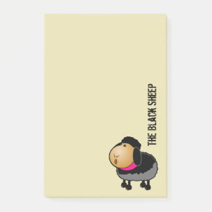 Notas Post-it® Dibujo de ovejas negras de Personalizado suave