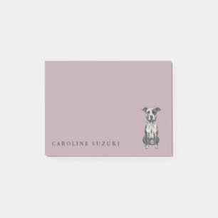 Notas Post-it® Dibujo de perro de Cute Pit Bull Terrier, personal