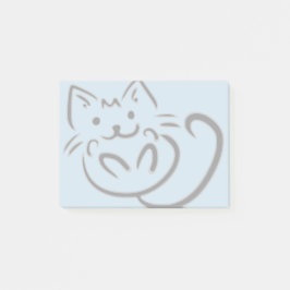 Notas Post-it® Dibujo lindo del gato