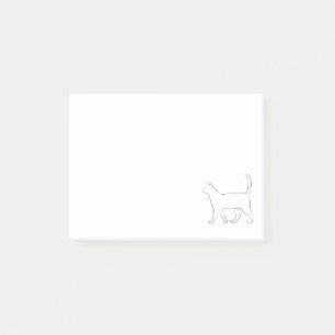 Notas Post-it® Dibujo lineal simple de gato