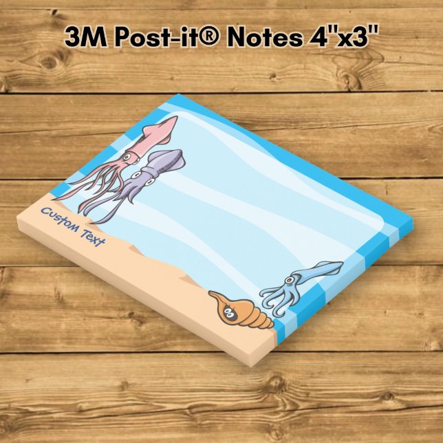 Notas Post-it® Dibujos animados de calamares (Subido por el creador)