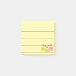 Notas Post-it® Dibujos de Personalizado mochi fino 3x3