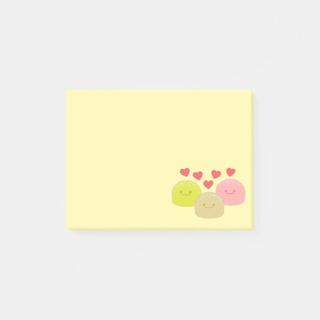 Notas Post-it® Dibujos de Personalizados de Mochi Cute (Anverso)