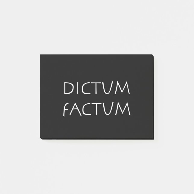 Notas Post-it® Dictum factum (Anverso)