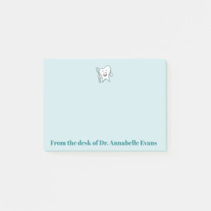 Notas Post-it® Diente y cepillo azules