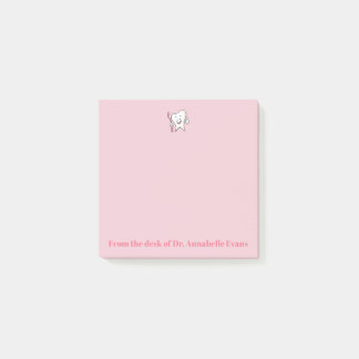 Notas Post-it® Diente y cepillo rosados