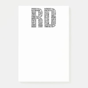 Notas Post-it® Dietético registrado RD