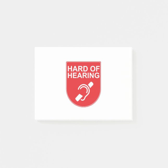 Notas Post-it® Difícil de escuchar (Anverso)