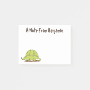 Notas Post-it® Dimetrodon verde gracioso dinosaurio personalizado