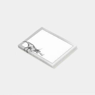 Notas Post-it® Dinocorn Chrome Dinosaurio Cuerno de Unicornio p