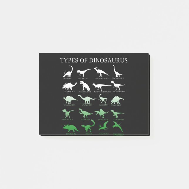 Notas Post-it® dinosaurio (Anverso)