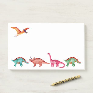 Notas Post-it® Dinosaurio acuático colorido