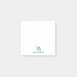 Notas Post-it® Dinosaurio azul lindo personalizado