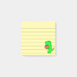 Notas Post-it® Dinosaurio Día de San Valentín curado 3x3