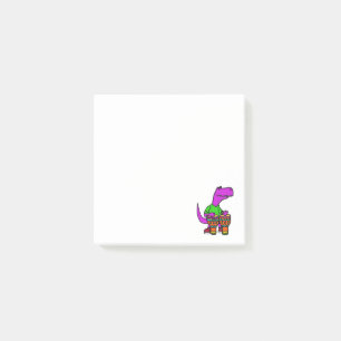 Notas Post-it® Dinosaurio lindo de T-rex que juega los tambores