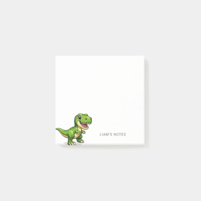 Notas Post-it® Dinosaurio Lindo Personalizado de Moda (Anverso)
