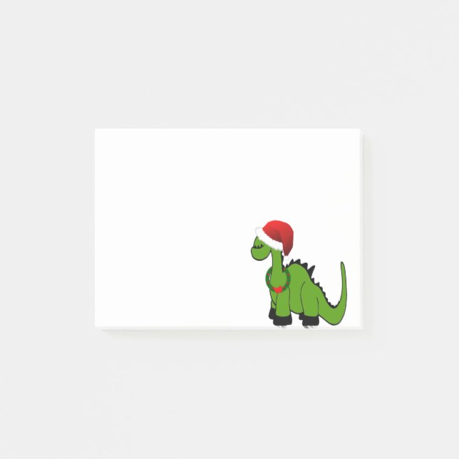 Notas Post-it® Dinosaurio navidad (Anverso)