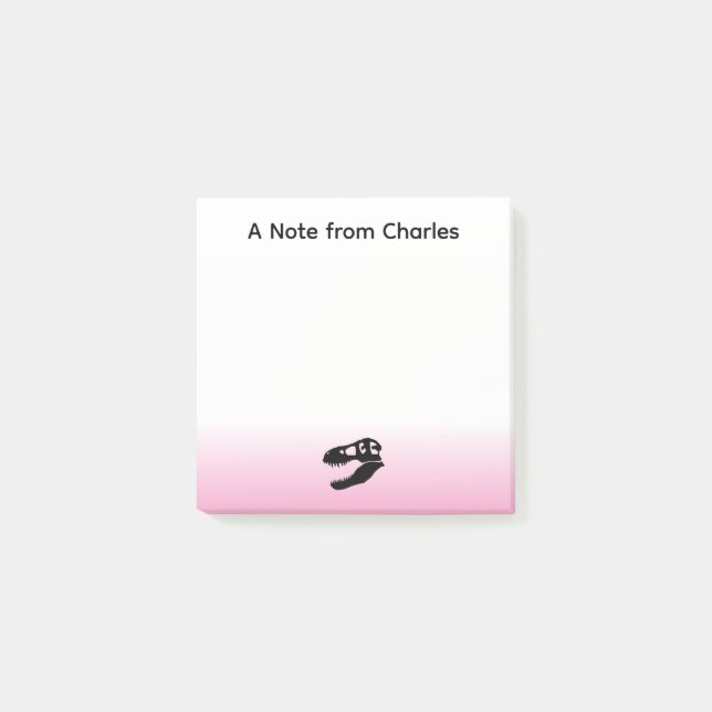 Notas Post-it® Dinosaurio personalizado T. rex (Anverso)