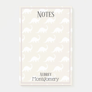 Notas Post-it® Dinosaurios Brontosaurus blancos de moda personali
