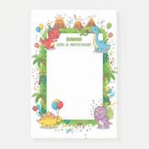 Dinosaurios Lindos Niños Mitzvah Personalizado