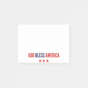 Notas Post-it® Dios bendiga a Estados Unidos