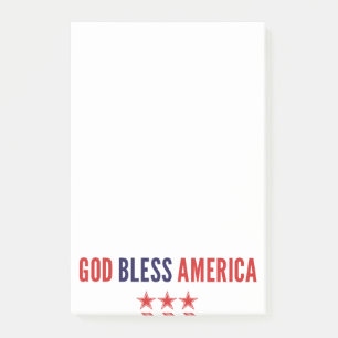 Notas Post-it® Dios bendiga a Estados Unidos
